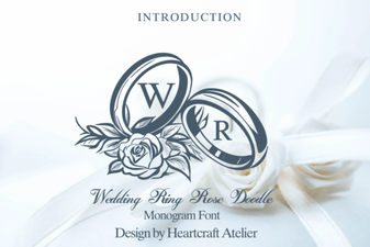 Wedding Ring Rose Fonts for Creative Invitations